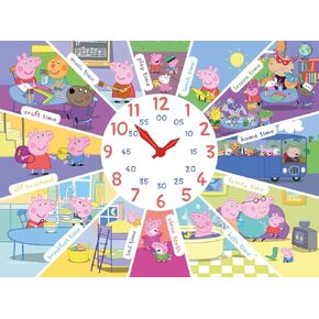 Ravensburger Peppa Pig: Tell The Time 60 Piece Clock Jigsaw Puzzle for Kids - Screen-Free Activity Boosts Concentration and Focus