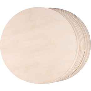 15 Pack 14 Inch Wood Circles, 1/8 Inch Thick Wood Rounds Discs, Unfinished Wooden Circles Blanks for Crafts, Door Hanger, Painting
