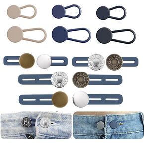 14 PCS Button Extenders for Jeans, Pants Button Extender, Waist Extenders for Pants for Women Men, No Sew Waistband Extension 1-1.8 Inches