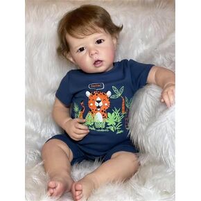 Anano Reborn Toddler Dolls Boy Liam 20 inch Full Body Vinyl Baby Boy Handmade Anatomically Correct Baby Doll Toy Birthday Xmas Gift Set
