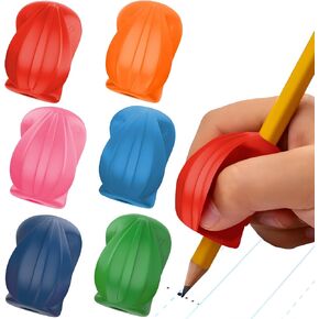 The Pencil Grip Pencil Grips, The Crossover Grip, Metallic Ergonomic Writing Aid For Righties And Lefties, Colorful Pencil Grippers, Assorted Metallic Colors, 6 Count - TPG-17706