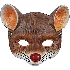 قناع الحيوانات 3D Mouse Mask Mask For Halloween Cosplay Parts - Brown
