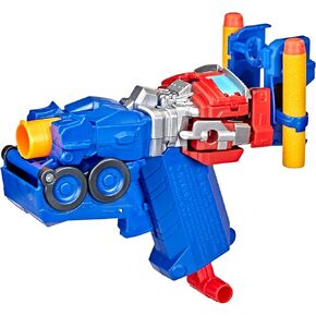 Transformers Toys Rise of the Beasts Movie 2-in-1 Optimus Prime Blaster مدعوم من NERF للأعمار 6 وما فوق ، 7 بوصات