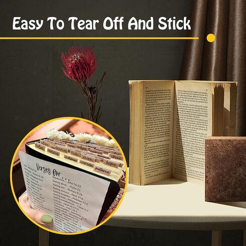 4Pcs Prayer Bible Index Tabs, Prayer Bible Tabs for Top of Bible, Bible Tabs for Women Men, Bible Bookmark Gift for Christian (Brown) in Saudi Arabia