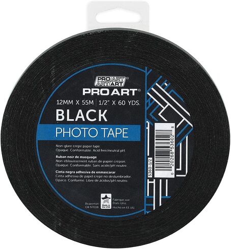Pro Art Photo Tape, 1/2-inch x 60-Yard Roll, Black in Saudi Arabia