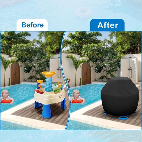 Kids Water Table Cover - Outdoor Kids Toy Cover for Little Tikes Showers Splash Tower Water Table, Round Cover Waterproof & Dustproof in Saudi Arabia