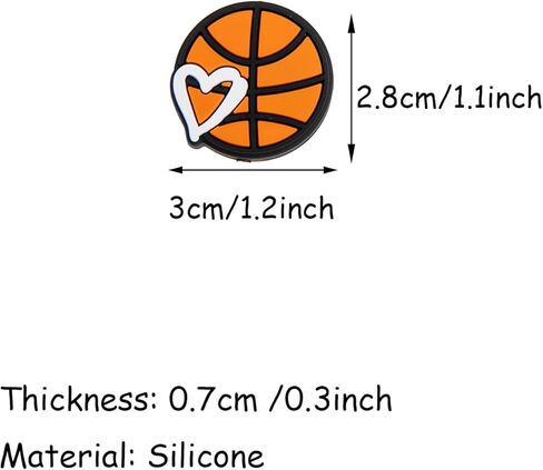 LUBINGSHINE 12pcs Sports Ball Silicone Focal Beads for Pens, Silicone Bulk Beads Charms for Jewelry Making Bracelet Necklace Keychain Handmade Crafts (Sports Ball) in Saudi Arabia