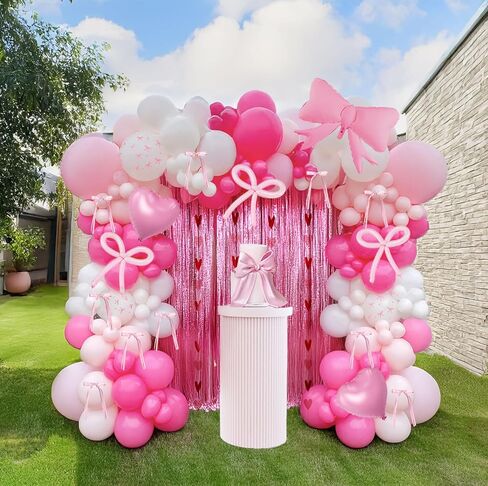 Galentine's Day Bestie Party Decorations with Red Hot Pink Heart Lips GALENTINES Letter Foil Balloons for Best Friends Valentine's Bachelorette Engagement Photo Booth Backdrop Supplies in Saudi Arabia