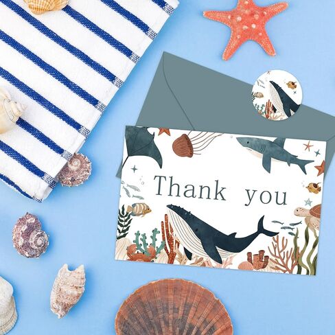 24 Pack Dinosaur Thank You Cards Bulk Cute Cartoon Greeting Cards with Envelopes Stickers Blank Note Cards for Birthday Baby Shower Party Supplies, 4 x 6 Inch in Kuwait