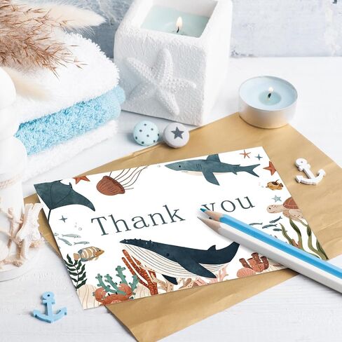 24 Pack Dinosaur Thank You Cards Bulk Cute Cartoon Greeting Cards with Envelopes Stickers Blank Note Cards for Birthday Baby Shower Party Supplies, 4 x 6 Inch in Kuwait