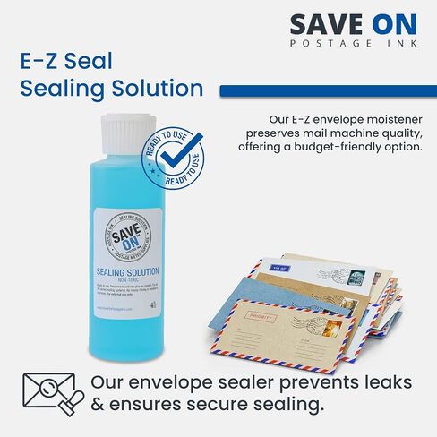 Pitney Bowes 601-9 Compatible E-Z Seal Sealing Solution (4 Pack - 4oz) - Envelope Sealer for DM Series Mailing System - Envelope Seal for Effortless Sealing in Kuwait