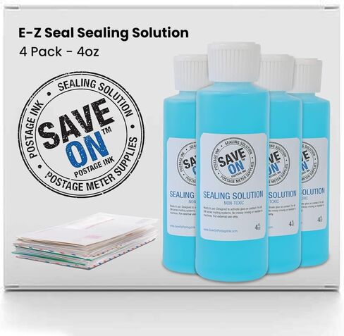 Pitney Bowes 601-9 Compatible E-Z Seal Sealing Solution (4 Pack - 4oz) - Envelope Sealer for DM Series Mailing System - Envelope Seal for Effortless Sealing in Kuwait