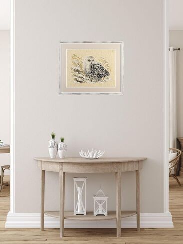 Riolis - White Owl 1241 ، Cross Stitch Kits 17،72 "x13،78 ، Cross Stitch Kits للمبتدئين ومجموعات المبتدئين ، مجموعات غرزات محسوبة ، مجموعة تطريز. in Kuwait