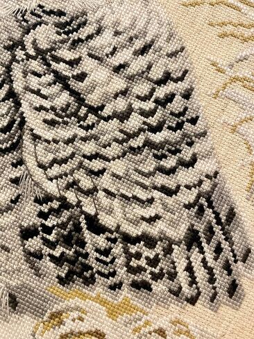 Riolis - White Owl 1241 ، Cross Stitch Kits 17،72 "x13،78 ، Cross Stitch Kits للمبتدئين ومجموعات المبتدئين ، مجموعات غرزات محسوبة ، مجموعة تطريز. in Kuwait