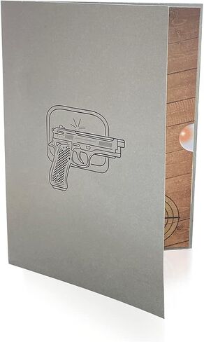 Gun Sharpshooter Pop Up Cards, 3D Handmade Pistol Greeting Card with Envelope for Birthday Anniversary Men Boy Classmates Father Husband Son Kids Friend Soldier in Saudi Arabia
