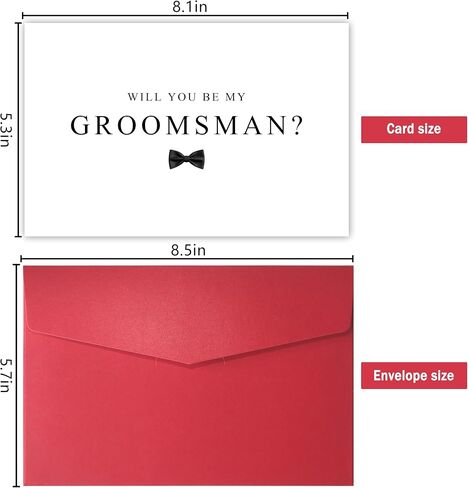 Groomsman Proposal Card, Wedding Party Proposal Card for Friend Brother, To my Groomsman on my Wedding Day, Will You Be My Groomsman? in Saudi Arabia