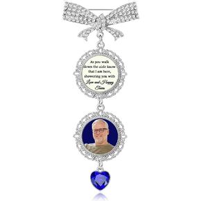 Something Blue Gift For Bride - Bouquet Charms For Wedding Memory, Bouquet Photo Charms For Wedding Memory, Something Blue For Bride, Bride Gifts, Bridal Bouquet Charm, Custom Pin, Wedding Gifts