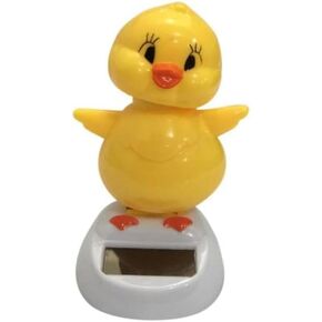 Solar Powered Dancing Chick, Solar Bobblehead Chicken, Solar-Powered Car Charm, Cartoon Bobble Head Chick Ornaments Figures for Car Dashboard, Bobbleheads for Car, Solar Power Kits, Decorations