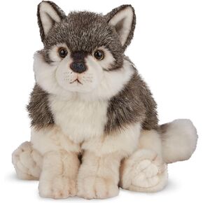 Bearington Nanook Plush Stuffed Animal Gray Wolf, 13 inches