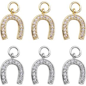 Framendino, Alloy Horseshoe Charms Pendants Metal Horse Shoe Charm Western Cowboy Lucky Charm