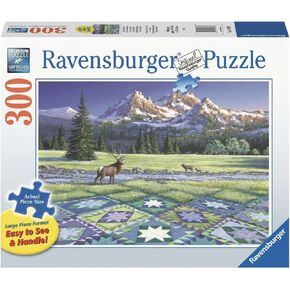 Ravensburger Mountain Quiltscape 300 Piece Large Format Jigsaw Puzzle for Adults - 16788 - Every Piece is Unique, Softclick Technology Means Pieces Fit Together Perfectly