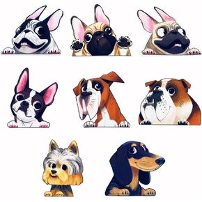 8Pcs Cute Cartoon Pet Dog Latest Version Multifunctional Patch(not Embroidered Patch), Self-Adhesive Patch Applique for Clothes, Dress, Hat, Jeans, DIY Accessories