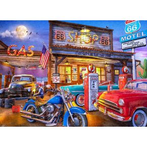 شركة Vermont Christmas Company Route 66 Jigsaw Puzzle 1000 قطعة