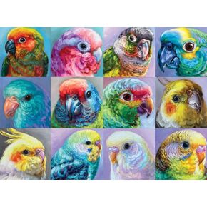 Buffalo Games - Holly Storlie - Parrot Perfection - 1000 Piece Jigsaw Puzzle for Adults -Challenging Puzzle Perfect for Game Nights - Finished Size is 26.75 x 19.75
