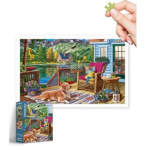Plastic Jigsaw Puzzles for Adults 300 Pieces - Image World - Lighthouse in The Night Most Satisfying Table Games and Gifts No Puzzle Mat Required [H3565]