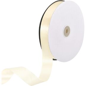uxcell Satin Ribbon, 1-1/2 Inch x 100 Yards Light Brown Single Face Polyester Satin Ribbon for Gift Wrapping, Crafts, Wedding Party Decorations, Bow Making