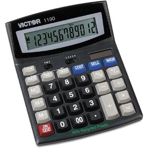 Victor 1190 Executive Desktop Calculator, 12-Digit LCD