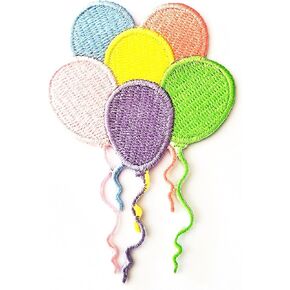 HHO Colorful Balloons party Patch Iron On Sew On Cartoon Logo iron on sew on patch Sign Badge Symbol Patch Iron on Applique Embroidered Jacket T shirt Costume