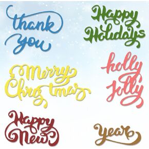Christmas Santa Sleigh Die Cuts for Card Making, Xmas Trees Background Cutting Dies Winter Snowflake Dies Stencils Embossing Template for Scrapbooking DIY Cards Album Crafts Supplies
