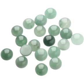 SUPVOX 20pcs Natural Stone Round Cabochons Flatbacks Gemstone Round Loose Beads Semi Precious Jade Beads for DIY Jewelry Making 12mm