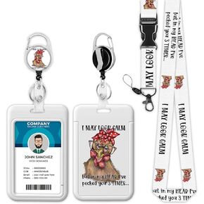 Funny Chicken Lanyards for ID Badges, ID Badge Holder with Lanyard Retractable Badge Holder/Reel Lanyard Teacher, Kids