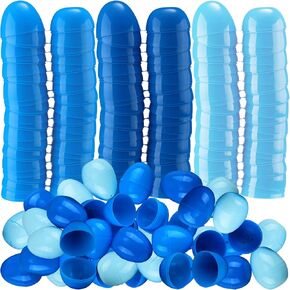180 Pcs Easter Eggs Blue Plastic 2.25 Inches Empty Fillable Easter Eggs Bulk for Hunt Filling Treats Party Favor Basket Stuffers Prize Supplies