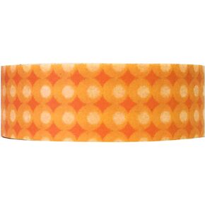 Wrapables Colorful Patterns Washi Masking Tape, Orange Cream Dots