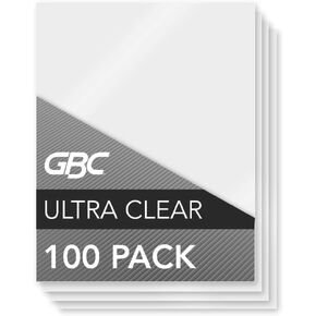 GBC Laminating Sheets, Thermal Laminating Pouches, Letter Size, 3 Mil, Speed Format, HeatSeal UltraClear, 100 Pack (3200586)
