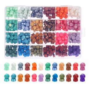 PATIKIL 24 Colors Wax Seal Beads, 600 Pack Sealing Wax Beads Wax Seal Stamp Beads for Stamp Seals for Letter Wedding Invitation Envelope Craft