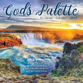 Willow Creek Press God's Palette Monthly 2025 Wall Calendar (12" x 12")