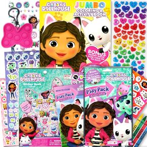 Gabby's Dollhouse Coloring Book Super Set for Girls - Bundle with Activity Pack, Kids Coloring Book, Stickers and More