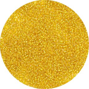10000pcs 2mm 12/0 Glass Round Seed Beads - Yellow, Perfect for DIY Craft Projects