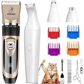 Cat Clippers للشعر المصنوع من الشعر ، لطف القطط اللاسلكي للهيكل ، حلاقة القطط الهادئة للشعر الطويل ، طاحونة الأظافر Cat Paw ، طقم Pet Shaver Cat للقطط الصغيرة الكلاب الحيوانات