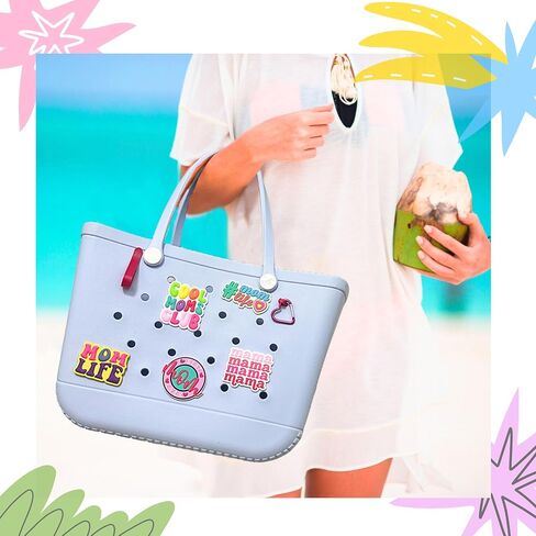 سحر 5pcs MomLife for Bogg Bag ، وربط خطاف Bogg Bag Assories for Beach Tote Bag و Rubber Beach Totes Accessories in Kuwait