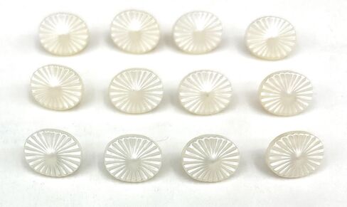 12 Pearl Buttons 3/8''- 9-10mm- Blouse Buttons, Shirt Buttons - Shank Buttons Decorative Buttons for Wedding Dresses, Sewing, Shirts, DIY Crafts (10mm Pearl Buttons with Shank Round) in Kuwait