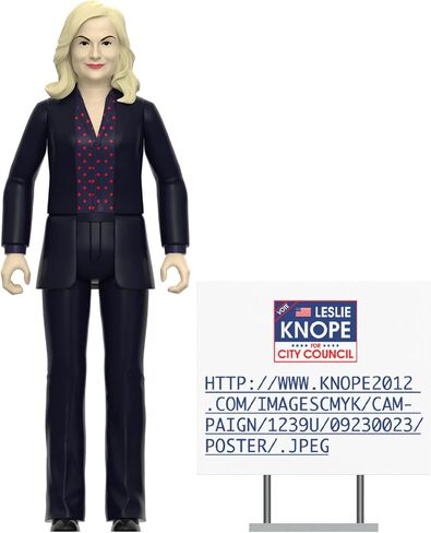Super7 Parks and Recreation Leslie Knope (Campaign Trail) - 3.75" Parks and Rec Action Figure with Accessory Classic TV Show Collectibles in Saudi Arabia