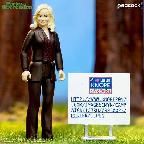 Super7 Parks and Recreation Leslie Knope (Campaign Trail) - 3.75" Parks and Rec Action Figure with Accessory Classic TV Show Collectibles in Saudi Arabia