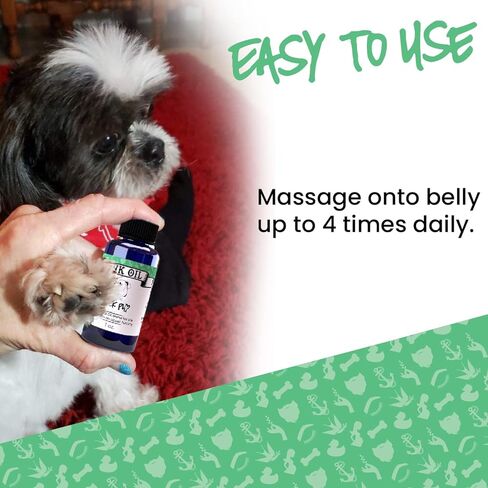 زيوت الجرو للجرو المريضة الزيت العطري للكلاب - تهدئة المعدة والقيء - زيوت تهدئة عضوية - البروبيوتيك والإنزيمات الهضمية لصحة الأمعاء للحيوانات الأليفة - ملحق بروبيوتيك معدة الكلب - 1 أوقية in Kuwait