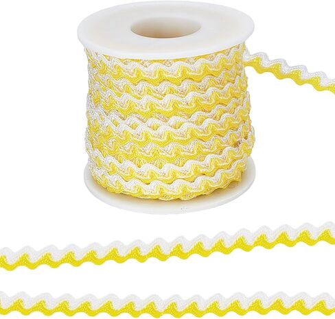 GORGECRAFT 17.5 Yards 8mm Two Tone RIC Rac Trim Bending Fringe Purple White Zigzag Wave Ribbons Woven Braided Fabric for Christmas DIY Sewing Crafts Wedding Dress Embellishment Party Gift Wrapping in Saudi Arabia