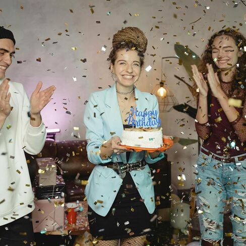 Blue Happy Birthday Cake Topper Blue Glitter Happy Birthday Sign For Cake Birthday Cake Topper Cake Decorations Happy Birthday Cake Bunting Decor For Birthday Party Decorations in Kuwait